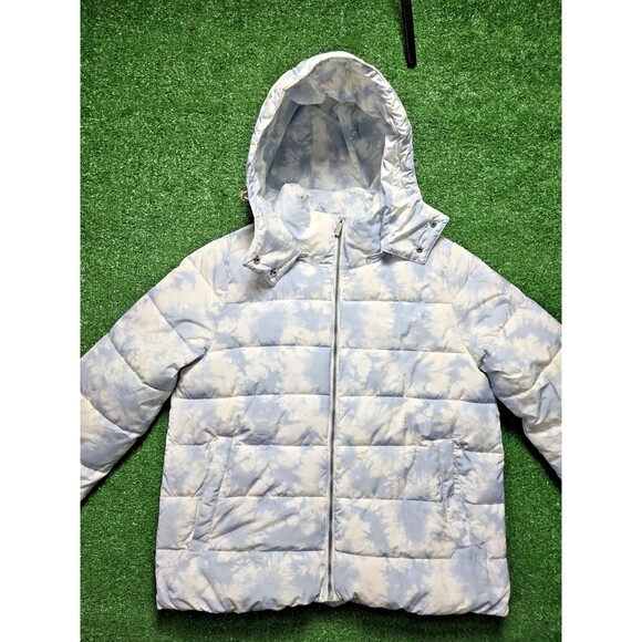 Calvin Klein Jackets & Blazers - Calvin Klein Performance Puffer Jacket – Blue/White Tie-Dye – Women’s Large